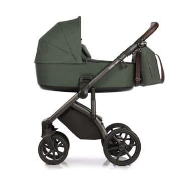 Bass Next Barnavagn + Kerra + Skiptitaska – Night Green