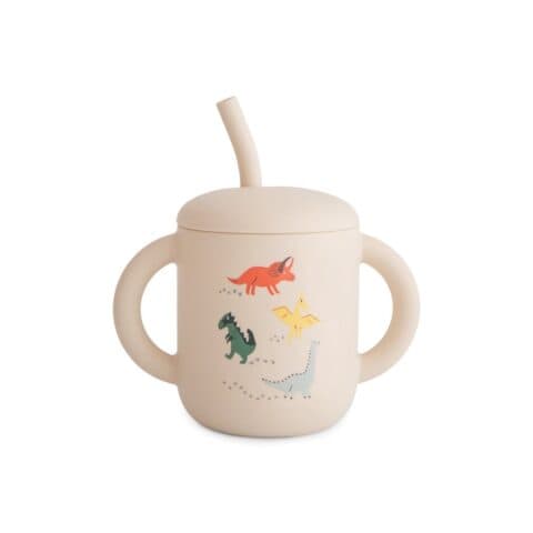 Silicone Training Cup + Straw – Pattern