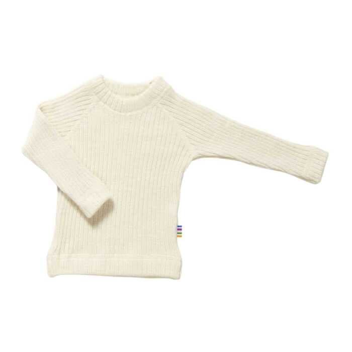 Riffluð ullarpeysa – Hvít