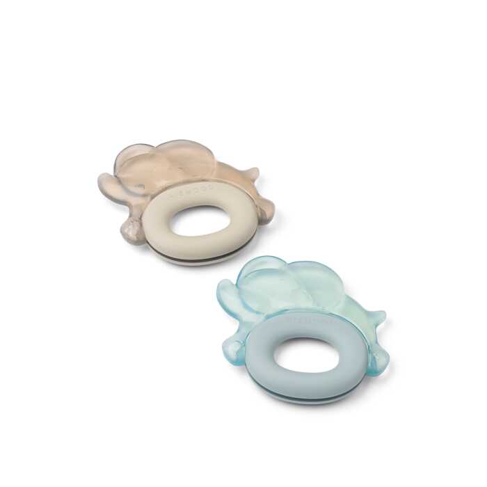 Rita Elephant Cooling Teether – Sandy/Dove Blue